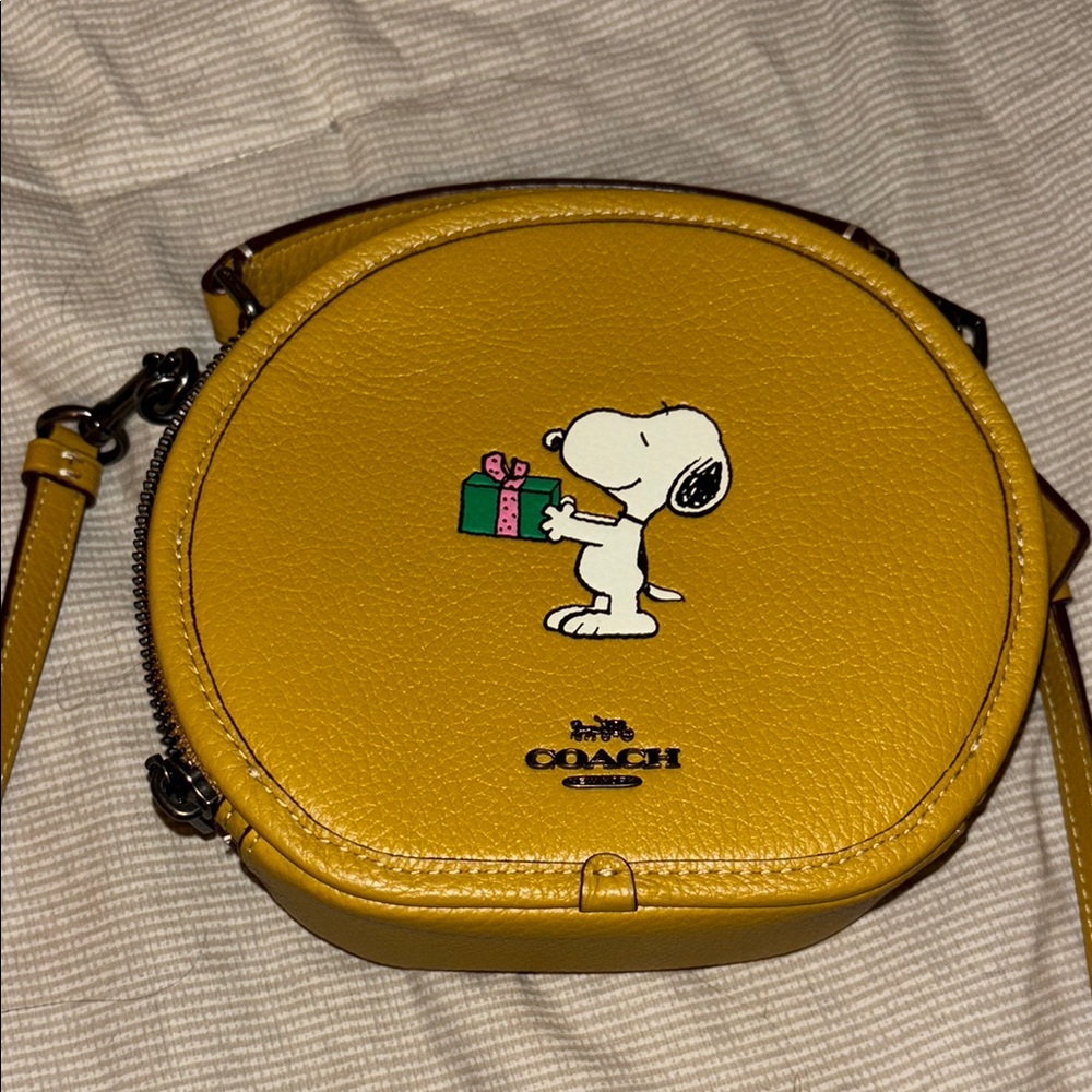 Coach Yellow Snoopy Crossbody Bag